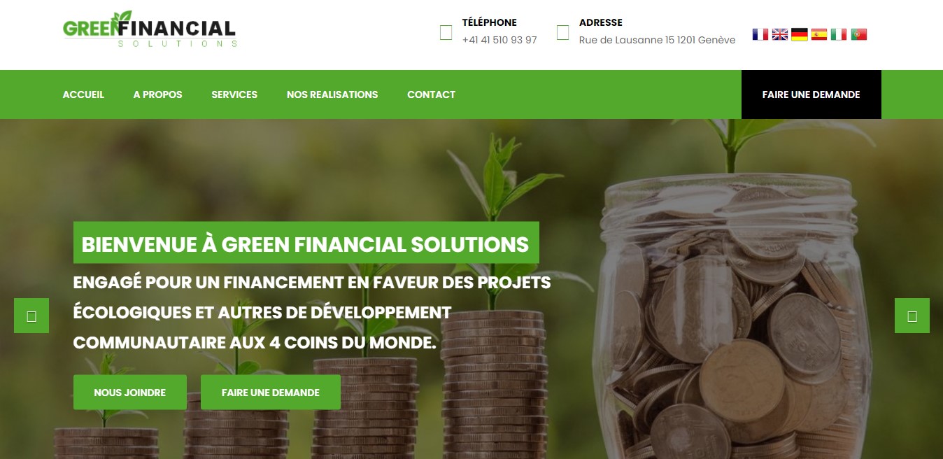 Green-financial-solutions.com : Faux site de financement participatif