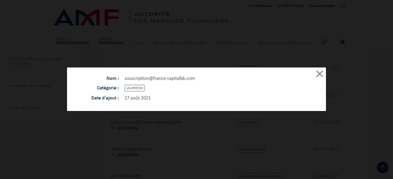 3 raisons de fuir France-capitalbk.com et ses adresses mail