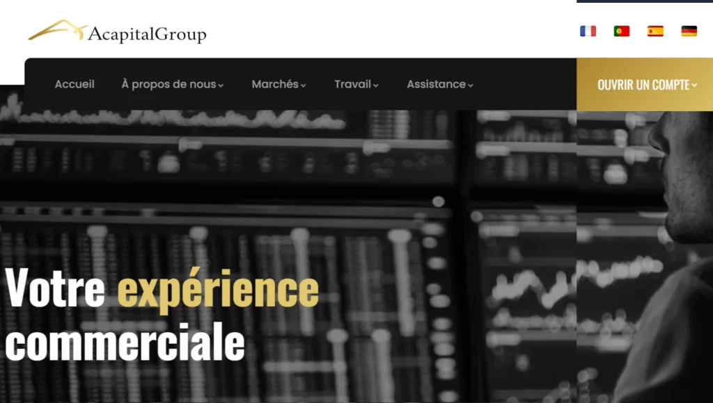 Acapitalgroup.co, une escroquerie mal traduite