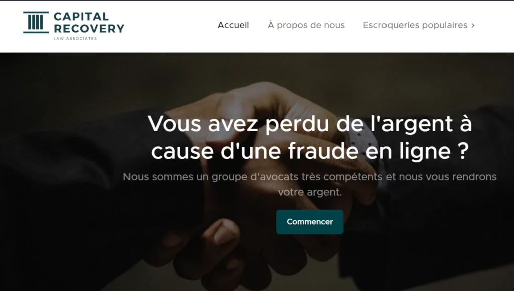 Capital-recovery un vrai site d'arnaque à la fausse récupération