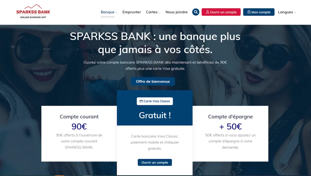 Sparkss fausse banque en ligne