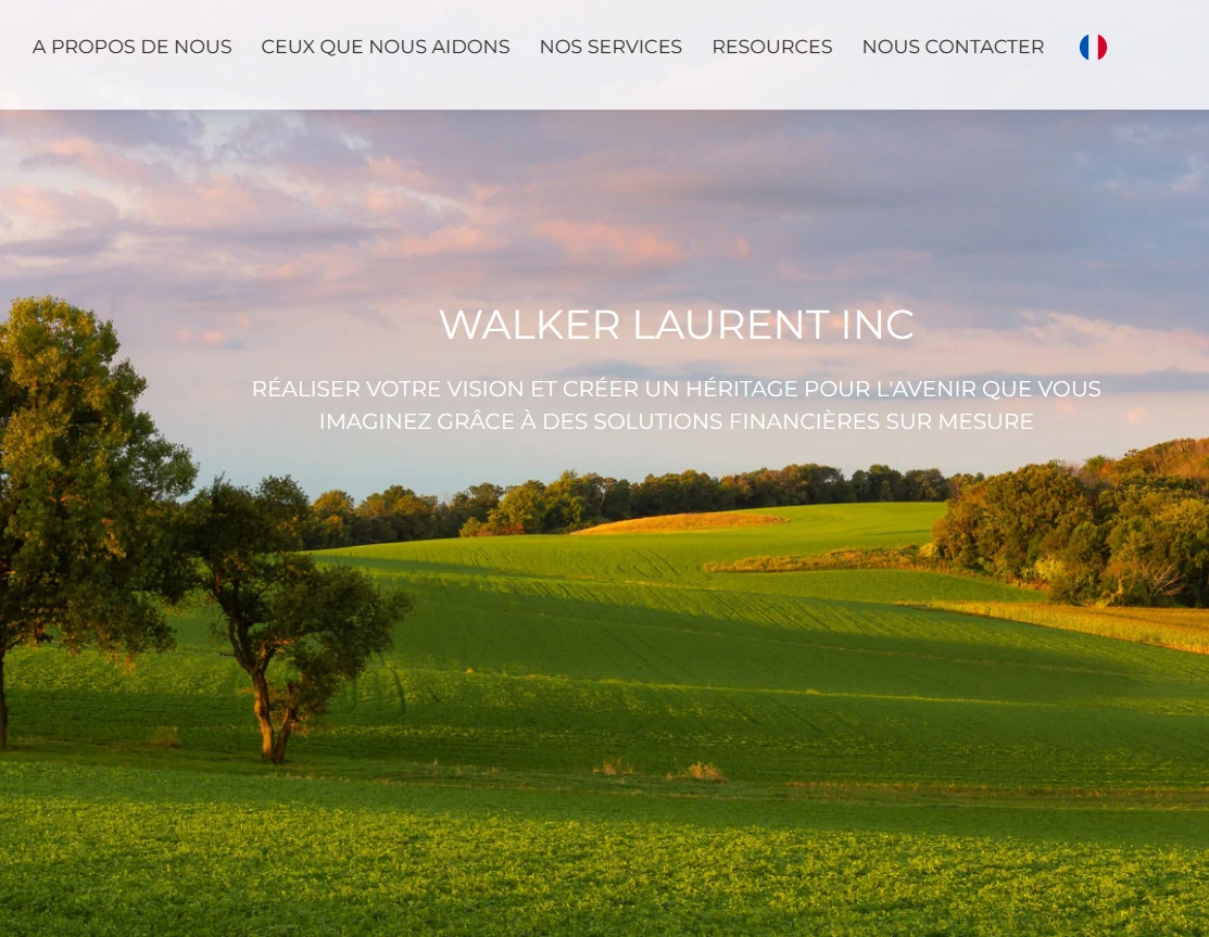 Capture d'écran du site de Walker Laurent Inc
