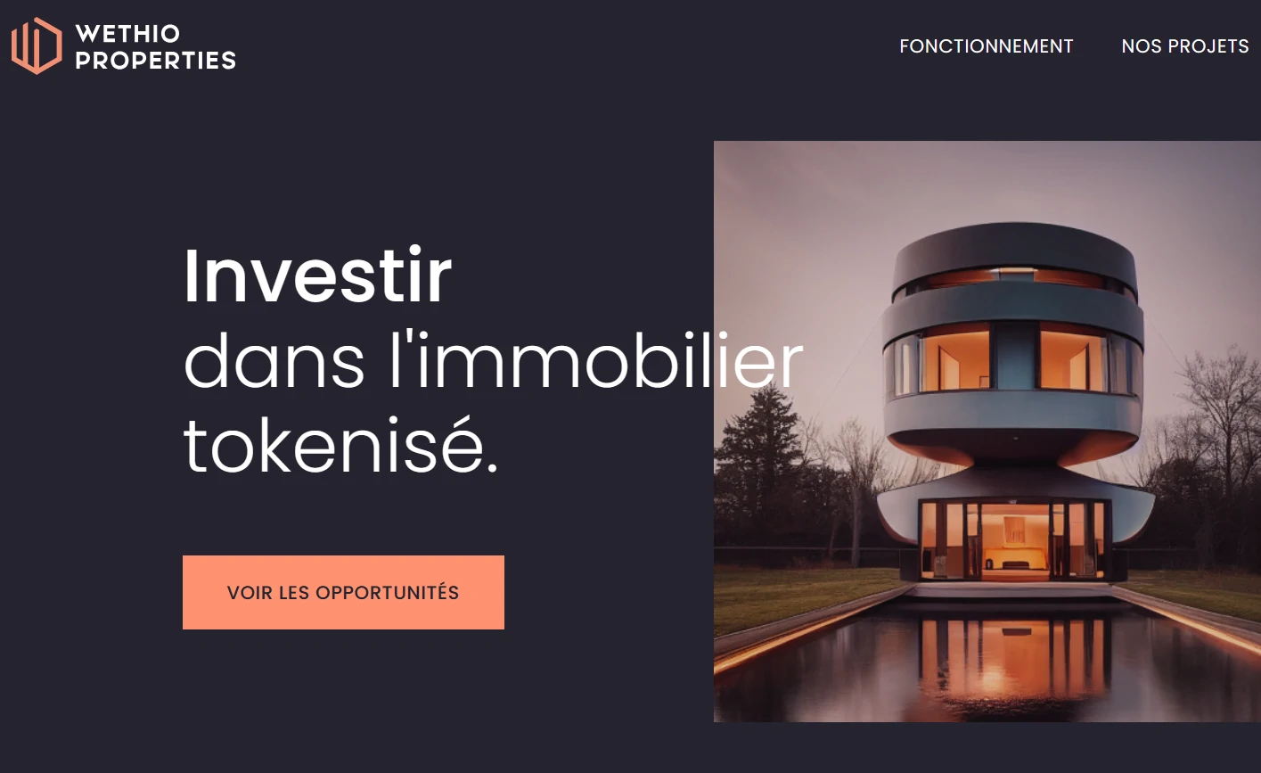 Investissement immobilier tokenisé - WethioProperties Arnaque Exposée