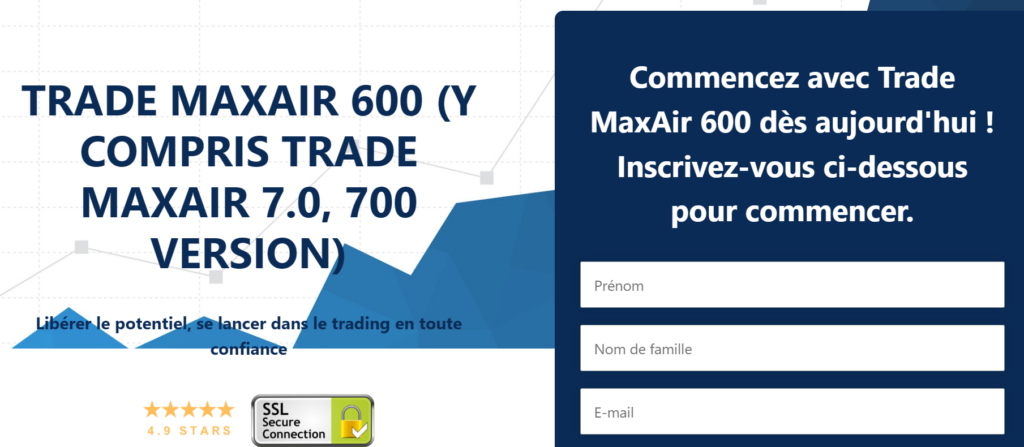 Trade MaxAir visant à inspirer confiance