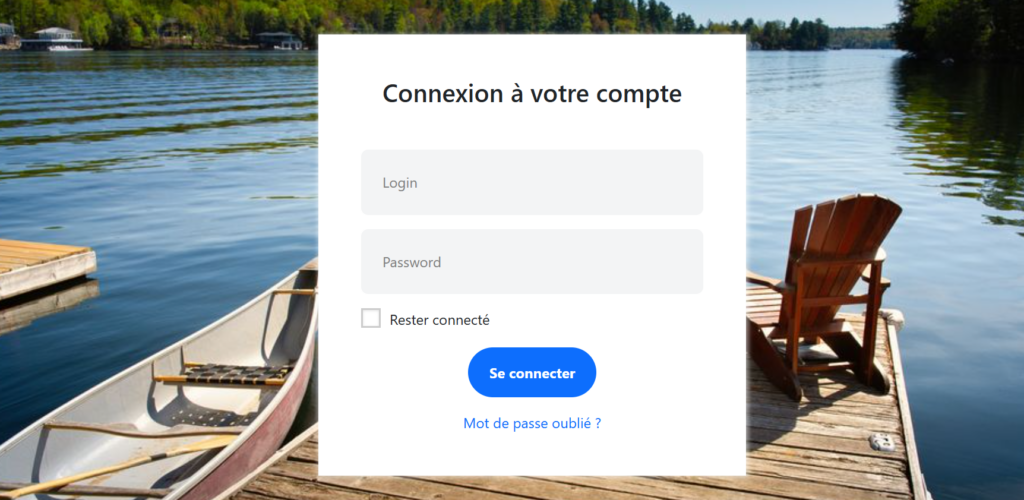 Interface de connexion du site web.acces-barcfr.com affichant une apparence sécurisée