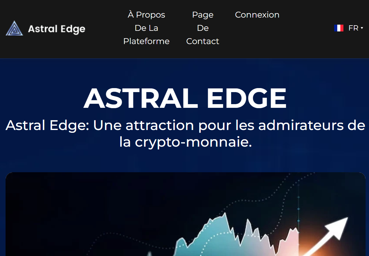 Graphique financier sur la plateforme Astral Edge