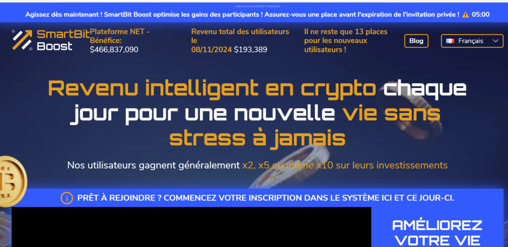 SmartBit Boost plateforme d'investissement