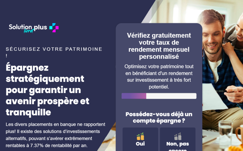 rendements de Solution Livret Plus à 7,37 %