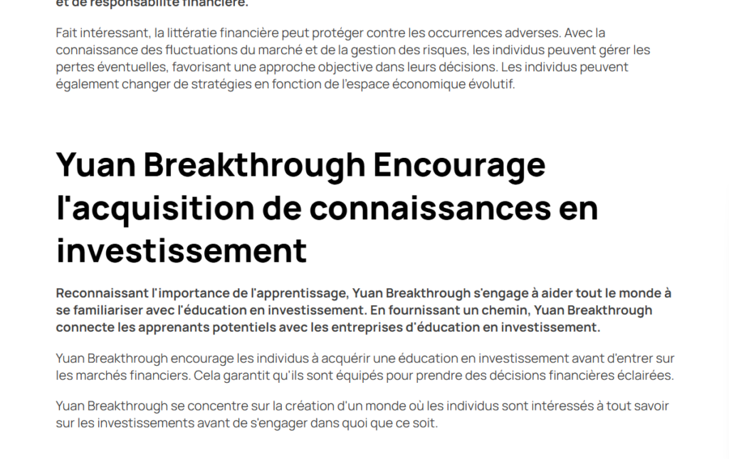 Analyse des failles de Yuan Breakthrough - Promesses non tenues