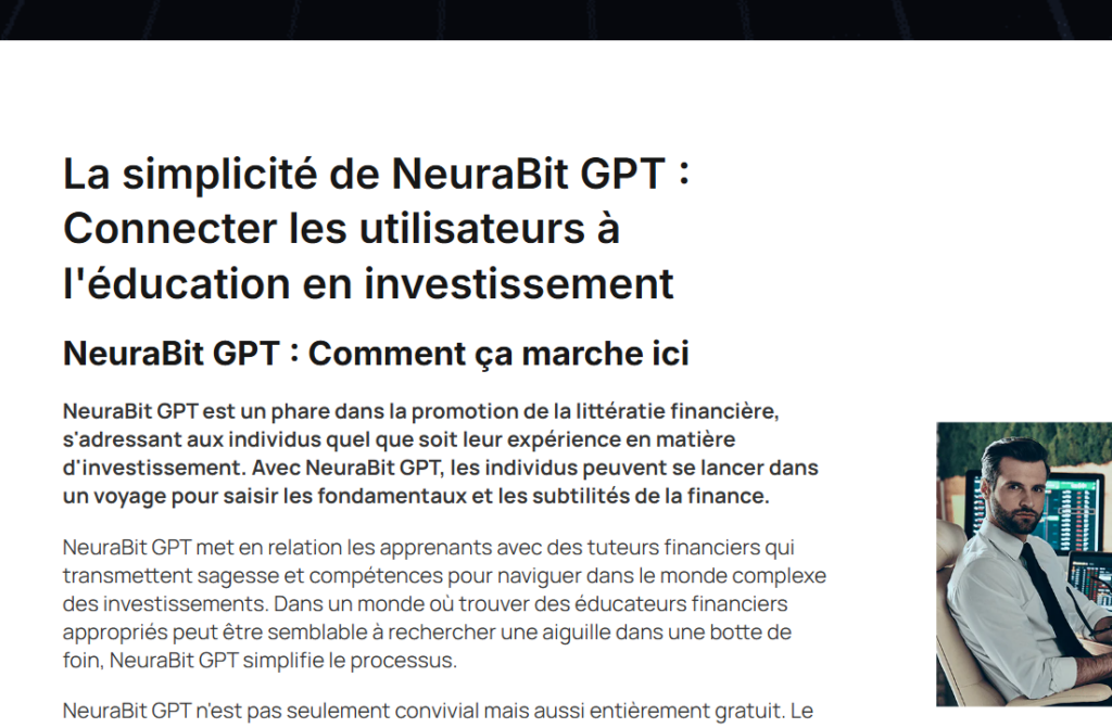 Avis sur NeuraBit GPT - Analyse de la plateforme