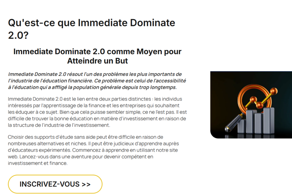 Immedaite Dominate, un site douteux